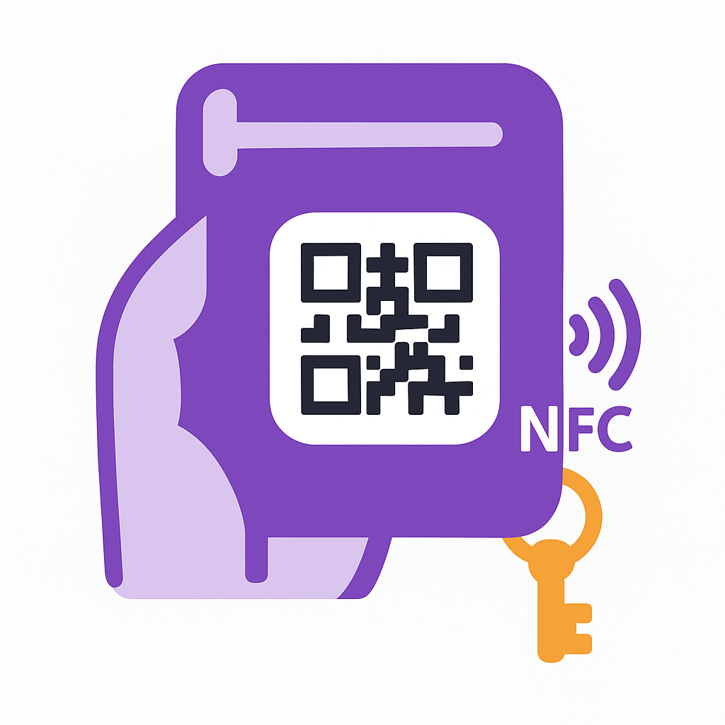 QR/NFC 코드 부착